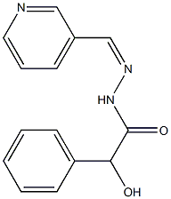 2-hydroxy-2-phenyl-N-[(Z)-pyridin-3-ylmethylideneamino]acetamide Struktur