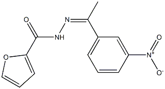 N-[(Z)-1-(3-nitrophenyl)ethylideneamino]furan-2-carboxamide Struktur