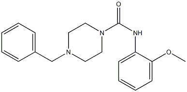 4-benzyl-N-(2-methoxyphenyl)piperazine-1-carboxamide Struktur