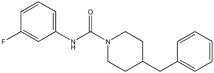 4-benzyl-N-(3-fluorophenyl)piperidine-1-carboxamide Struktur