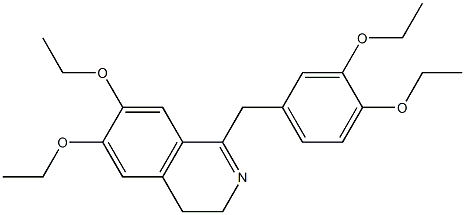 1-[(3,4-diethoxyphenyl)methyl]-6,7-diethoxy-3,4-dihydroisoquinoline Struktur