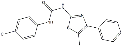 1-(4-chlorophenyl)-3-(5-methyl-4-phenyl-1,3-thiazol-2-yl)urea Struktur