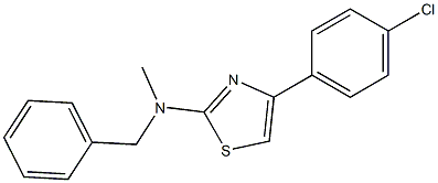 N-benzyl-4-(4-chlorophenyl)-N-methyl-1,3-thiazol-2-amine Struktur