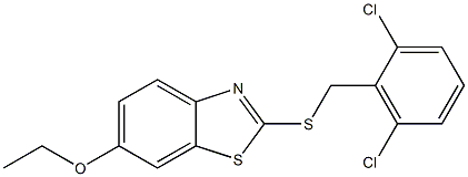 2-[(2,6-dichlorophenyl)methylsulfanyl]-6-ethoxy-1,3-benzothiazole Struktur