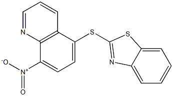 2-(8-nitroquinolin-5-yl)sulfanyl-1,3-benzothiazole Struktur