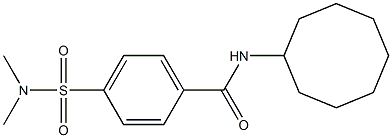 N-cyclooctyl-4-(dimethylsulfamoyl)benzamide Struktur