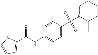 N-[4-(2-methylpiperidin-1-yl)sulfonylphenyl]thiophene-2-carboxamide Struktur