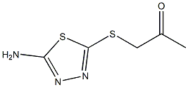 1-[(5-amino-1,3,4-thiadiazol-2-yl)sulfanyl]propan-2-one Struktur