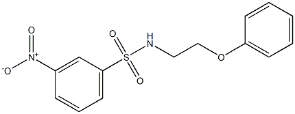 3-nitro-N-(2-phenoxyethyl)benzenesulfonamide Struktur