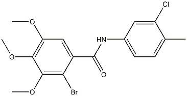 2-bromo-N-(3-chloro-4-methylphenyl)-3,4,5-trimethoxybenzamide Struktur