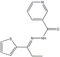 N-[(E)-1-thiophen-2-ylpropylideneamino]pyridine-3-carboxamide Struktur