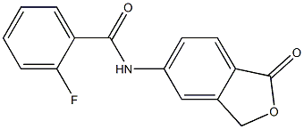 2-fluoro-N-(1-oxo-3H-2-benzofuran-5-yl)benzamide Struktur