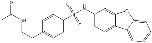 N-[2-[4-(dibenzofuran-3-ylsulfamoyl)phenyl]ethyl]acetamide Struktur