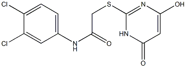 N-(3,4-dichlorophenyl)-2-[(4-hydroxy-6-oxo-1H-pyrimidin-2-yl)sulfanyl]acetamide Struktur