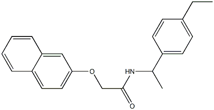 N-[1-(4-ethylphenyl)ethyl]-2-naphthalen-2-yloxyacetamide Struktur