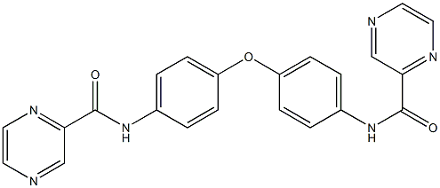 N-[4-[4-(pyrazine-2-carbonylamino)phenoxy]phenyl]pyrazine-2-carboxamide Struktur