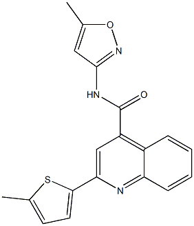 N-(5-methyl-1,2-oxazol-3-yl)-2-(5-methylthiophen-2-yl)quinoline-4-carboxamide Struktur