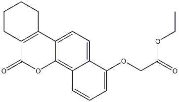 ethyl 2-[(6-oxo-7,8,9,10-tetrahydronaphtho[1,2-c]isochromen-1-yl)oxy]acetate Struktur