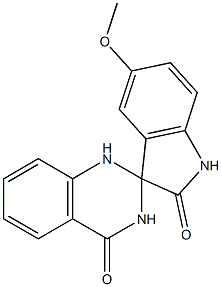 5'-methoxyspiro[1,3-dihydroquinazoline-2,3'-1H-indole]-2',4-dione Struktur