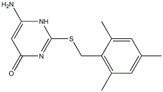 6-amino-2-[(2,4,6-trimethylphenyl)methylsulfanyl]-1H-pyrimidin-4-one Struktur