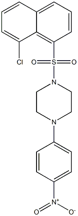 1-(8-chloronaphthalen-1-yl)sulfonyl-4-(4-nitrophenyl)piperazine Struktur