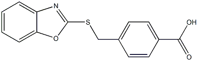 4-(1,3-benzoxazol-2-ylsulfanylmethyl)benzoic acid Struktur