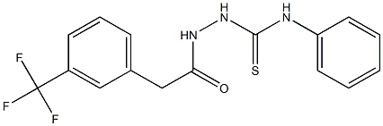 1-phenyl-3-[[2-[3-(trifluoromethyl)phenyl]acetyl]amino]thiourea Struktur