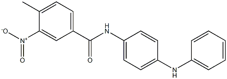 N-(4-anilinophenyl)-4-methyl-3-nitrobenzamide Struktur