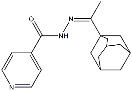 N-[(Z)-1-(1-adamantyl)ethylideneamino]pyridine-4-carboxamide Struktur