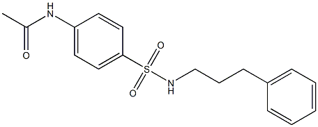 N-[4-(3-phenylpropylsulfamoyl)phenyl]acetamide Struktur