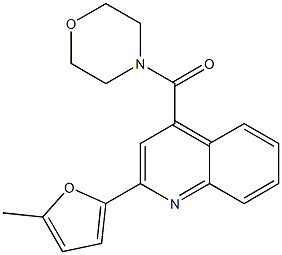 [2-(5-methylfuran-2-yl)quinolin-4-yl]-morpholin-4-ylmethanone Struktur