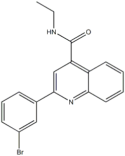 2-(3-bromophenyl)-N-ethylquinoline-4-carboxamide Struktur