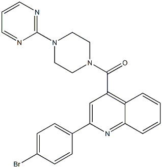 [2-(4-bromophenyl)quinolin-4-yl]-(4-pyrimidin-2-ylpiperazin-1-yl)methanone Struktur