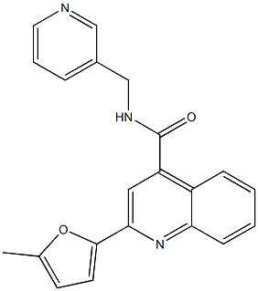 2-(5-methylfuran-2-yl)-N-(pyridin-3-ylmethyl)quinoline-4-carboxamide Struktur