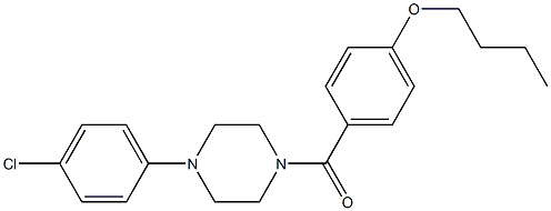 (4-butoxyphenyl)-[4-(4-chlorophenyl)piperazin-1-yl]methanone Struktur