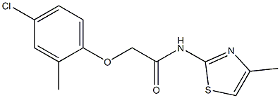 2-(4-chloro-2-methylphenoxy)-N-(4-methyl-1,3-thiazol-2-yl)acetamide Struktur