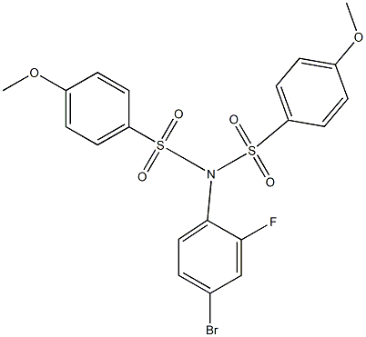 N-(4-bromo-2-fluorophenyl)-4-methoxy-N-(4-methoxyphenyl)sulfonylbenzenesulfonamide Struktur