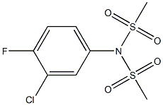 N-(3-chloro-4-fluorophenyl)-N-methylsulfonylmethanesulfonamide Struktur