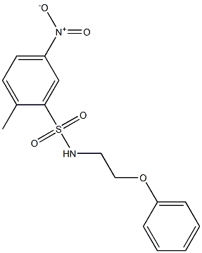 2-methyl-5-nitro-N-(2-phenoxyethyl)benzenesulfonamide Struktur