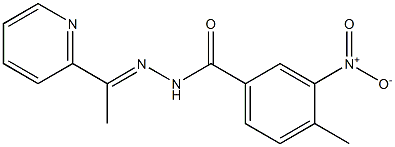 4-methyl-3-nitro-N-[(E)-1-pyridin-2-ylethylideneamino]benzamide Struktur