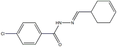 4-chloro-N-[(E)-cyclohex-3-en-1-ylmethylideneamino]benzamide Struktur