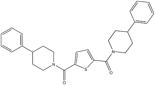 [5-(4-phenylpiperidine-1-carbonyl)thiophen-2-yl]-(4-phenylpiperidin-1-yl)methanone Struktur