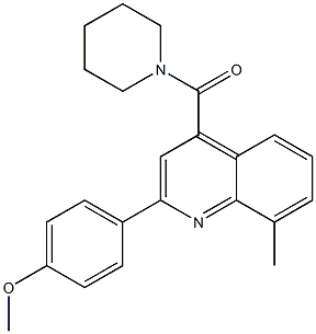 [2-(4-methoxyphenyl)-8-methylquinolin-4-yl]-piperidin-1-ylmethanone Struktur