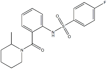 4-fluoro-N-[2-(2-methylpiperidine-1-carbonyl)phenyl]benzenesulfonamide Struktur