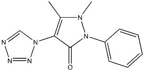 1,5-dimethyl-2-phenyl-4-(tetrazol-1-yl)pyrazol-3-one Struktur