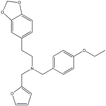 2-(1,3-benzodioxol-5-yl)-N-[(4-ethoxyphenyl)methyl]-N-(furan-2-ylmethyl)ethanamine Struktur