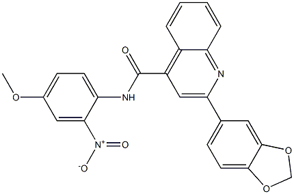 2-(1,3-benzodioxol-5-yl)-N-(4-methoxy-2-nitrophenyl)quinoline-4-carboxamide Struktur