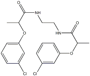 2-(3-chlorophenoxy)-N-[2-[2-(3-chlorophenoxy)propanoylamino]ethyl]propanamide Struktur