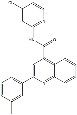 N-(4-chloropyridin-2-yl)-2-(3-methylphenyl)quinoline-4-carboxamide Struktur