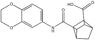 2-(2,3-dihydro-1,4-benzodioxin-6-ylcarbamoyl)bicyclo[2.2.1]heptane-3-carboxylic acid Struktur